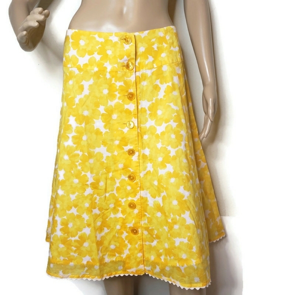 Jones New York signature yellow and white skirt - Picture 2 of 8